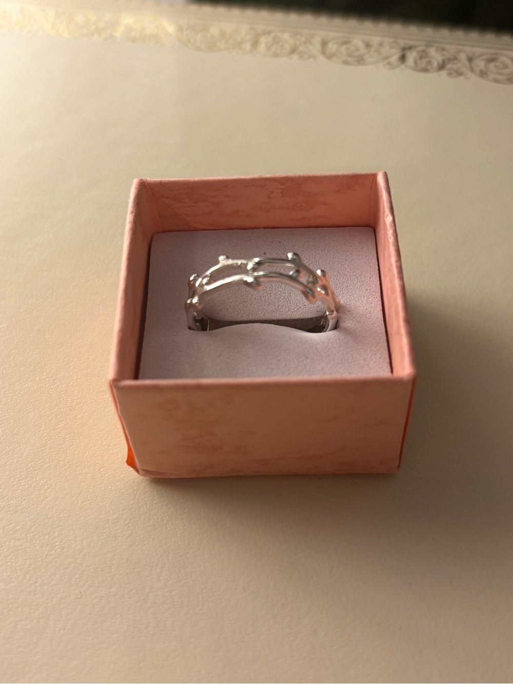 Sterling Silver Branch Crown Ring - Silver